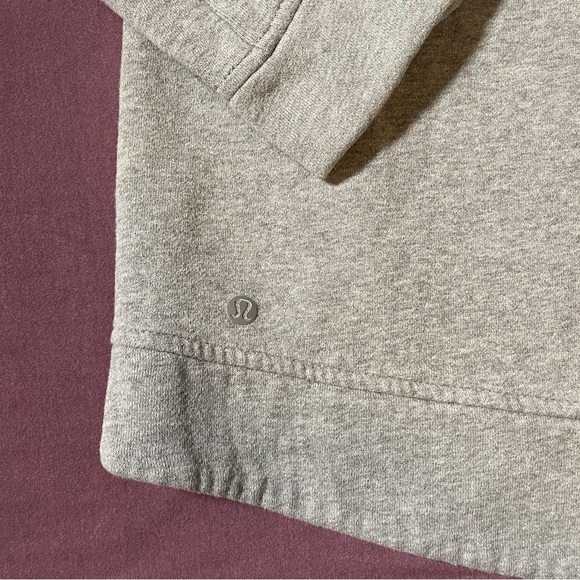 Lululemon Fleece Be True Crew Heathered Medium Grey - Size 12 Pocket - Picture 11 of 11